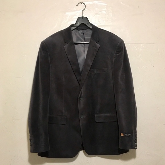 Gianni Uomo | Charcoal Suede Blazer 42R - Picture 4 of 7